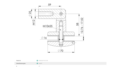 Glashalter für Vordachsystem Glasvordach Edelstahl Vordachhalter Überdachung V4A